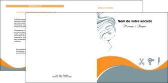 faire depliant 2 volets  4 pages  institut de beaute coiffure beaute salon de coiffure MLGI24454