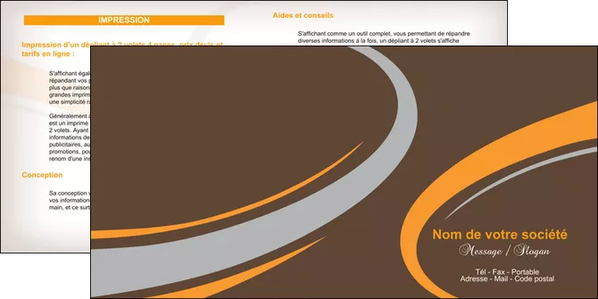 exemple depliant 2 volets  4 pages  texture contexture structure MID24928