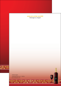faire modele a imprimer tete de lettre vin commerce et producteur vin vignoble bouteille de vin MLIG25260