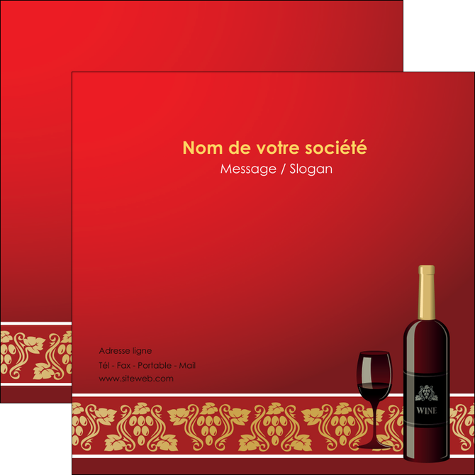 faire modele a imprimer flyers vin commerce et producteur vin vignoble bouteille de vin MIDBE25264
