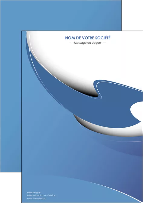 maquette en ligne a personnaliser affiche ure en  bleu pastel courbes fluides MLGI25306