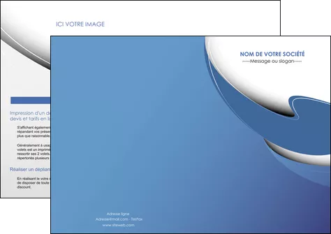 modele en ligne depliant 2 volets  4 pages  ure en  bleu pastel courbes fluides MLIGLU25308