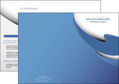 modele en ligne depliant 2 volets  4 pages  ure en  bleu pastel courbes fluides MLGI25308