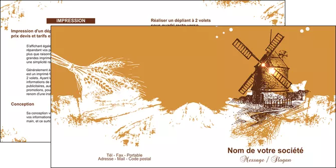 realiser depliant 2 volets  4 pages  boulangerie boulangerie boulange boulanger MIFBE25398