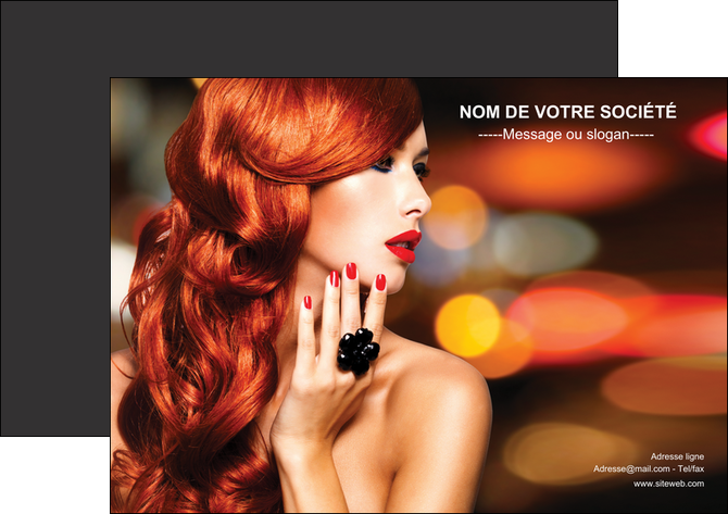 imprimer flyers centre esthetique  coiffure coiffeur coiffeuse MMIF25506