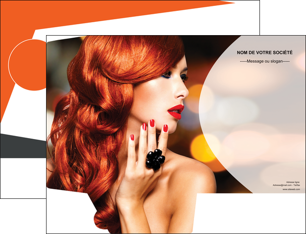realiser pochette a rabat centre esthetique  coiffure coiffeur coiffeuse MFLUOO25560