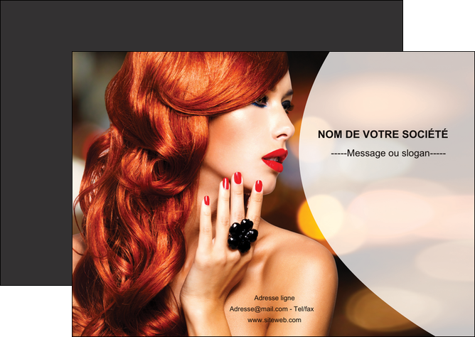 creer modele en ligne flyers centre esthetique  coiffure coiffeur coiffeuse MIDBE25568