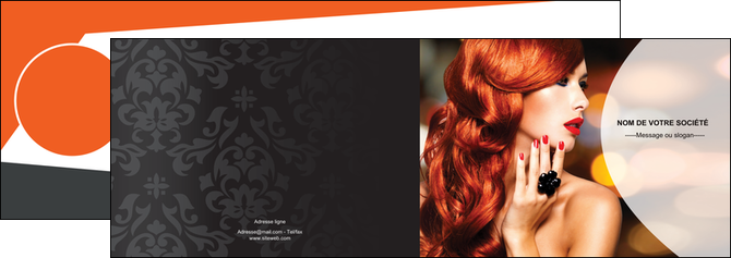 creer modele en ligne depliant 2 volets  4 pages  centre esthetique  coiffure coiffeur coiffeuse MLIGBE25572