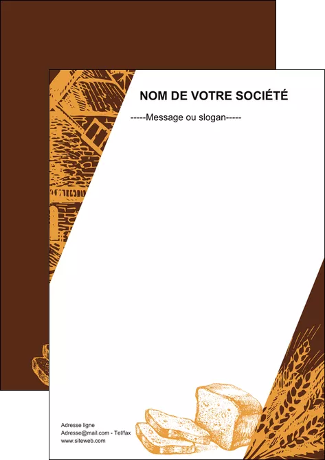 creer modele en ligne flyers boulangerie boulangerie boulanger boulange MID25604