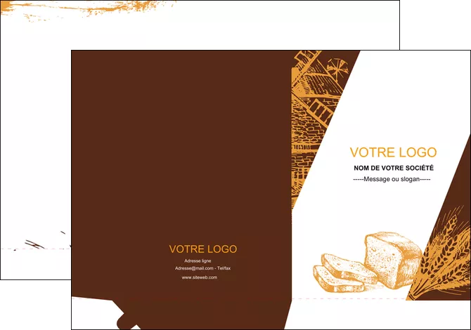 maquette en ligne a personnaliser pochette a rabat boulangerie boulangerie boulanger boulange MIFCH25610