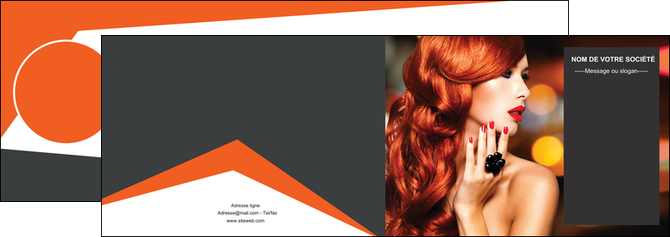 maquette en ligne a personnaliser depliant 2 volets  4 pages  centre esthetique  coiffure coiffeur coiffeuse MLGI25680