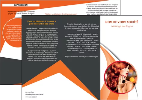 impression depliant 3 volets  6 pages  centre esthetique  coiffure coiffeur coiffeuse MLGI25804