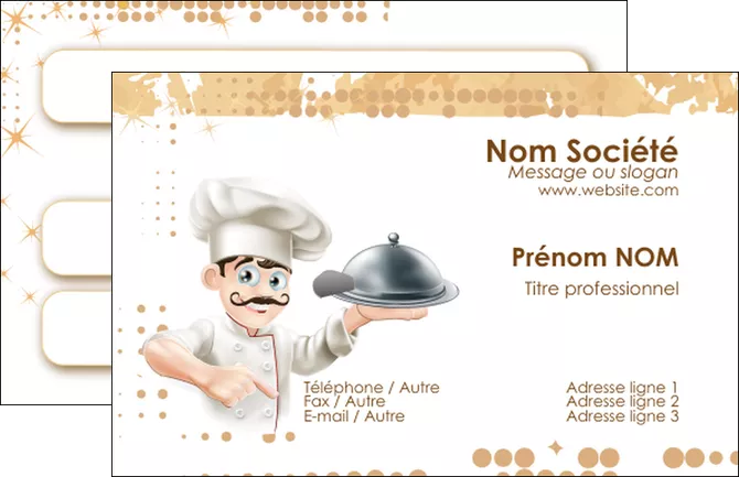 realiser carte de visite boulangerie restaurant restauration restaurateur MID25808