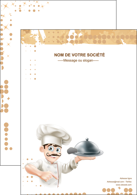 realiser affiche boulangerie restaurant restauration restaurateur MID25818