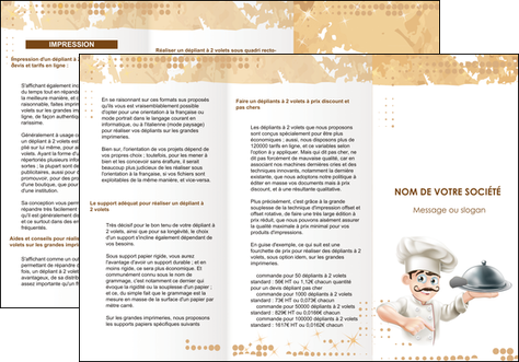 realiser depliant 3 volets  6 pages  boulangerie restaurant restauration restaurateur MIDLU25822