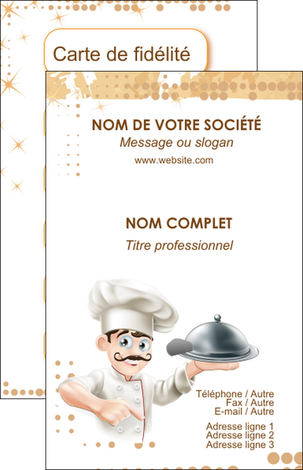 exemple carte de visite boulangerie restaurant restauration restaurateur MIFCH25828