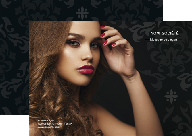 modele flyers cosmetique coiffure salon salon de coiffure MIFCH25988