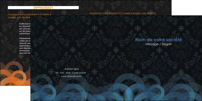 realiser depliant 2 volets  4 pages  textures contextures structures MIFBE26034