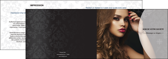 imprimerie depliant 2 volets  4 pages  cosmetique coiffure salon salon de coiffure MIFCH26072