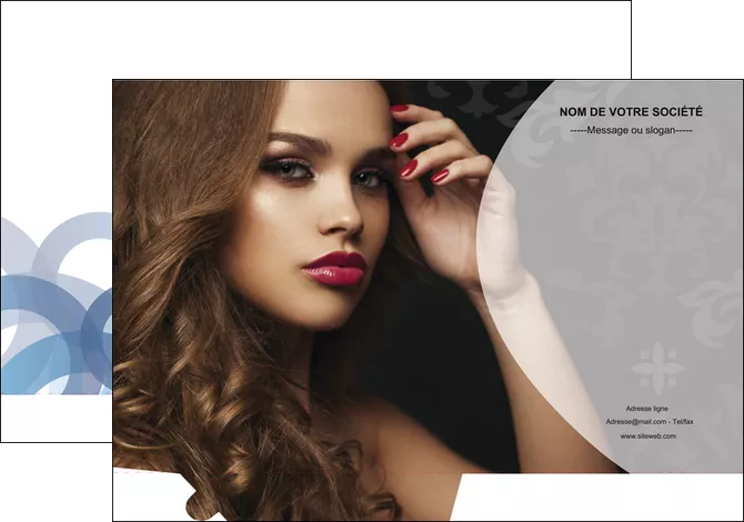 personnaliser maquette pochette a rabat cosmetique coiffure salon salon de coiffure MLGI26080
