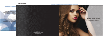 creation graphique en ligne depliant 2 volets  4 pages  cosmetique coiffure salon salon de coiffure MIS26086