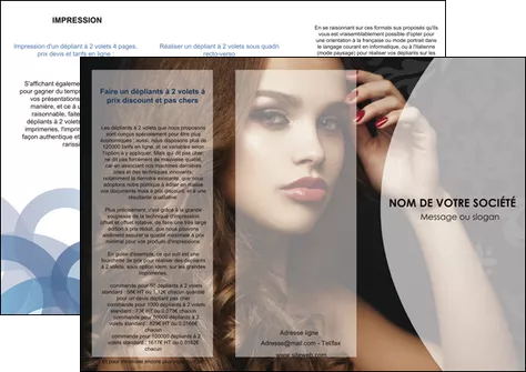 cree depliant 3 volets  6 pages  cosmetique coiffure salon salon de coiffure MIFBE26142