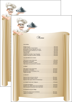 realiser flyers metiers de la cuisine menu restaurant restaurant francais MIDCH26148