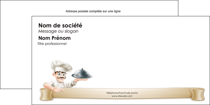 maquette en ligne a personnaliser enveloppe metiers de la cuisine menu restaurant restaurant francais MIFLU26154