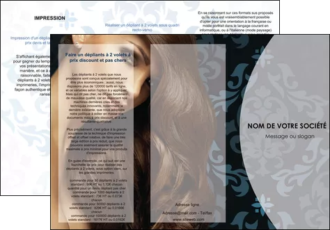 personnaliser modele de depliant 3 volets  6 pages  centre esthetique  coiffure salon de coiffure beaute MLIGLU26288
