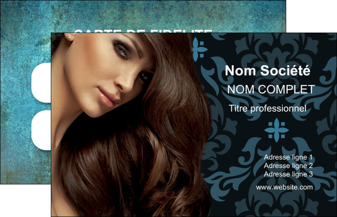 personnaliser modele de carte de visite centre esthetique  coiffure salon de coiffure beaute MIDBE26308