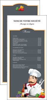 maquette en ligne a personnaliser flyers metiers de la cuisine menu restaurant restaurant francais MLGI26416