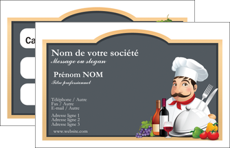 maquette en ligne a personnaliser carte de visite metiers de la cuisine menu restaurant restaurant francais MLGI26424