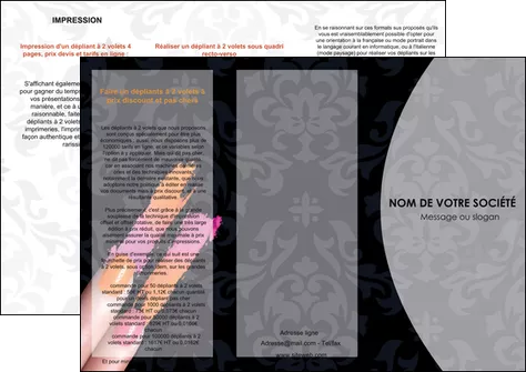 personnaliser maquette depliant 3 volets  6 pages  cosmetique beaute ongles beaute des ongles MIFBE26510
