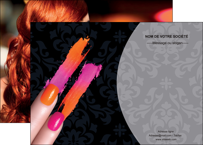 creer modele en ligne affiche cosmetique beaute ongles beaute des ongles MIDCH26518