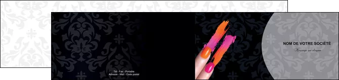 modele depliant 2 volets  4 pages  cosmetique beaute ongles beaute des ongles MLGI26526