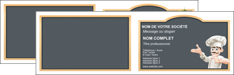 personnaliser maquette carte de visite metiers de la cuisine menu restaurant restaurant francais MLGI26624