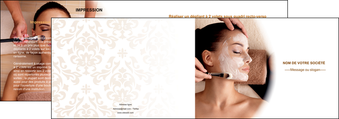 modele en ligne depliant 2 volets  4 pages  centre esthetique  masque masque du visage soin du visage MLIG26856