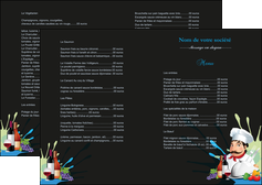 creer modele en ligne depliant 2 volets  4 pages  metiers de la cuisine menu restaurant restaurant francais MLIGBE26882