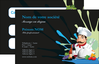 imprimer carte de visite metiers de la cuisine menu restaurant restaurant francais MIF26884