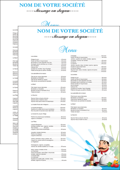 impression flyers metiers de la cuisine menu restaurant restaurant francais MLGI26936