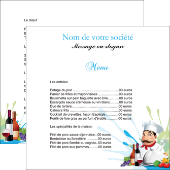 modele flyers metiers de la cuisine menu restaurant restaurant francais MLGI26950