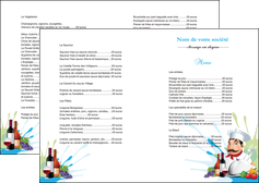 cree depliant 2 volets  4 pages  metiers de la cuisine menu restaurant restaurant francais MLGI26952