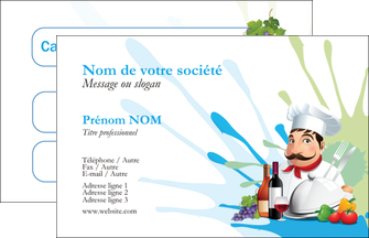 maquette en ligne a personnaliser carte de visite metiers de la cuisine menu restaurant restaurant francais MLGI26954