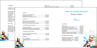 personnaliser modele de depliant 2 volets  4 pages  metiers de la cuisine menu restaurant restaurant francais MLGI26956