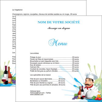 imprimer flyers metiers de la cuisine menu restaurant restaurant francais MLGI26960