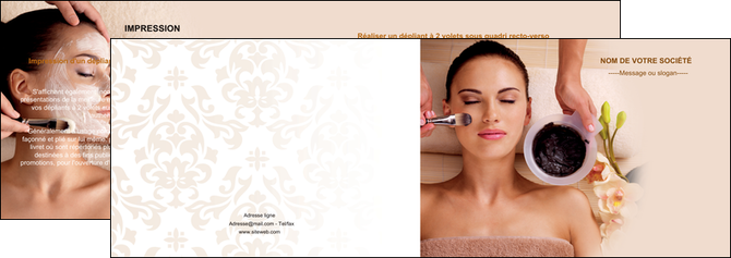 imprimerie depliant 2 volets  4 pages  cosmetique masque masque du visage soin du visage MLGI26976