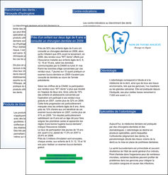 creation graphique en ligne depliant 2 volets  4 pages  dentiste dents dentiste dentier MIFCH26986