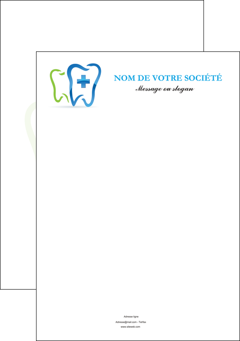 personnaliser maquette affiche dentiste dents dentiste dentier MIFCH26992