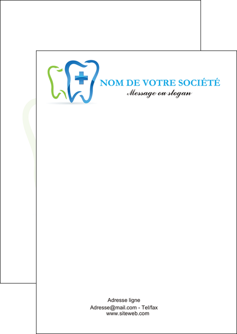 personnaliser modele de flyers dentiste dents dentiste dentier MIF26996
