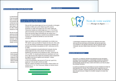 faire depliant 2 volets  4 pages  dentiste dents dentiste dentier MIF27008